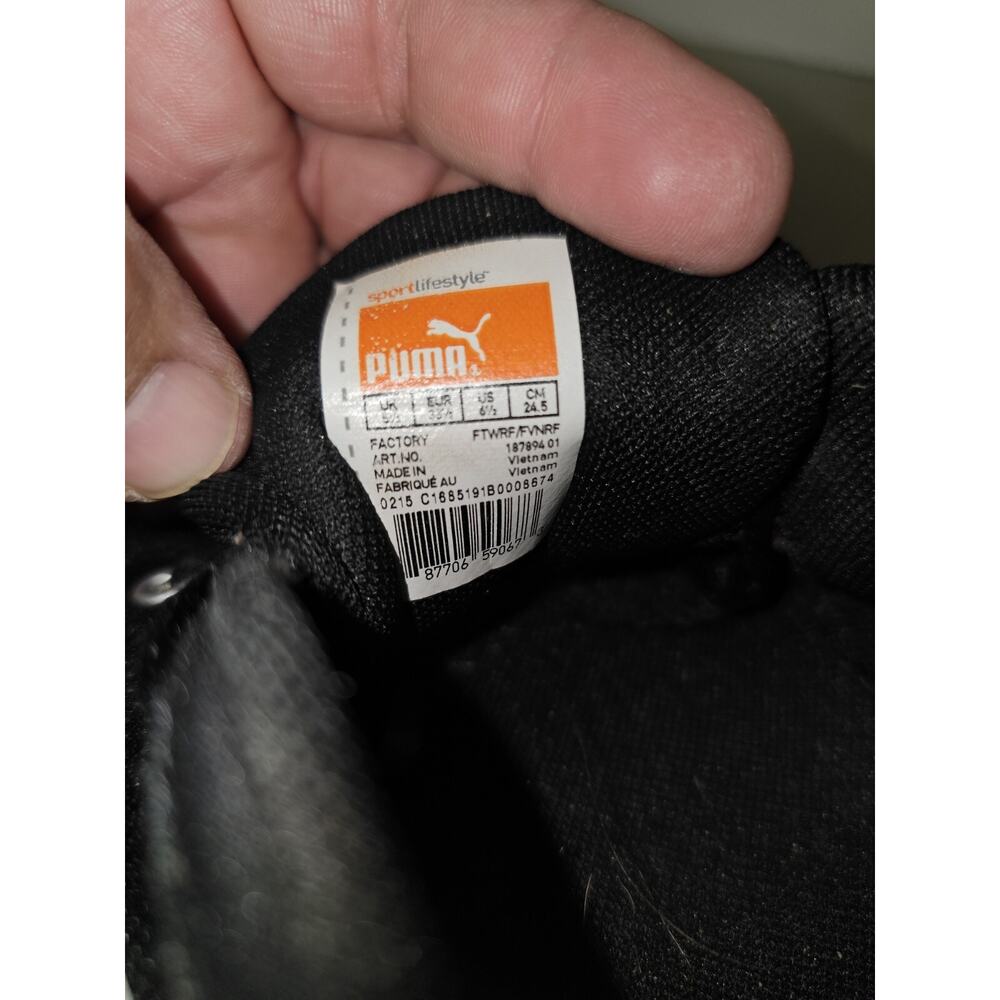 Puma Speed Cat Shoes Black Mesh Mens (5.5)